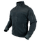 The Condor Alpha Fleece Jacket is a dark-colored, long-sleeve tactical jacket with a zip-up front, high collar, and multiple zippered pockets, shown on a plain background.