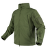 The Condor Summit Softshell Jacket features multiple zippered pockets, adjustable cuffs, a high collar, and a Velcro patch on the upper arm—perfect for law enforcement or military use—shown against a white background.