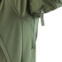 Close-up of the Condor Summit Softshell Jacket sleeve in green, showing a zippered pocket, seam detailing, and design focused on enhanced thermal insulation.
