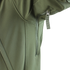 Close-up of the Condor Summit Softshell Jacket sleeve in green, showing a zippered pocket, seam detailing, and design focused on enhanced thermal insulation.