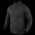 The Condor Base II Zip Pullover is a black long-sleeve top with a quarter-zip front and high collar, shown on a plain background.