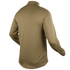 The Condor Base II Zip Pullover is a light brown long-sleeve shirt with a high collar, shown from the back, and features subtle textured fabric.