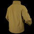 The Phantom Softshell Jacket by Condor is shown from the back in tan, featuring long sleeves and a high collar.