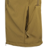 Close-up of the Condor Phantom Softshell Jacket in tan, showcasing a side vertical zippered pocket with a pull tab.