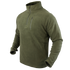 The Condor Quarter Zip Pullover features an olive green fleece, high collar, quarter-zip front, long sleeves, and a zippered chest pocket—perfect for EDC or first responders who value comfort and utility.