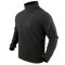 The Condor Quarter Zip Pullover is a black long-sleeve fleece with a zippered chest pocket and quarter-zip collar, perfect for bushcraft or EDC, shown on a plain background.