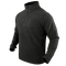 The Condor Quarter Zip Pullover is a black long-sleeve fleece with a zippered chest pocket and quarter-zip collar, perfect for bushcraft or EDC, shown on a plain background.