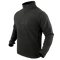The Condor Quarter Zip Pullover is a black long-sleeve fleece with a zippered chest pocket and quarter-zip collar, perfect for bushcraft or EDC, shown on a plain background.