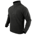 The Condor Quarter Zip Pullover is a black long-sleeve fleece with a zippered chest pocket and quarter-zip collar, perfect for bushcraft or EDC, shown on a plain background.