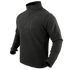 The Condor Quarter Zip Pullover is a black long-sleeve fleece with a zippered chest pocket and quarter-zip collar, perfect for bushcraft or EDC, shown on a plain background.