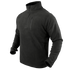 The Condor Quarter Zip Pullover is a black long-sleeve fleece with a zippered chest pocket and quarter-zip collar, perfect for bushcraft or EDC, shown on a plain background.