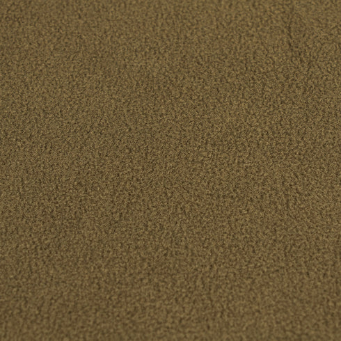 Close-up of the Condor Quarter Zip Pullovers brown suede fabric, highlighting its soft, textured, and slightly uneven surface—perfect for bushcraft gear or military-inspired accessories.