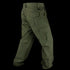 The Condor Sentinel Tactical Pants in olive green, featuring multiple pockets, are shown from the back against a plain white background.