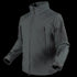 The Condor Summit Zero Softshell Jacket is a dark gray, zip-up tactical jacket featuring multiple zippered pockets on the chest, arms, and sleeve, shown on a white background.