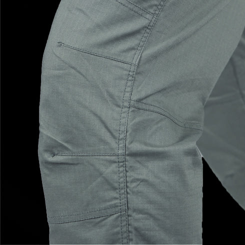 Close-up of Condor Stealth Operator Pants, featuring reinforced stitching and multiple seams at the knees, designed for law enforcement.