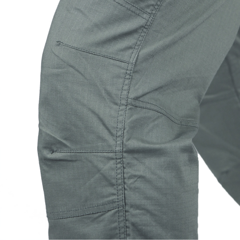Close-up of Condor Stealth Operator Pants, featuring reinforced stitching and multiple seams at the knees, designed for law enforcement.