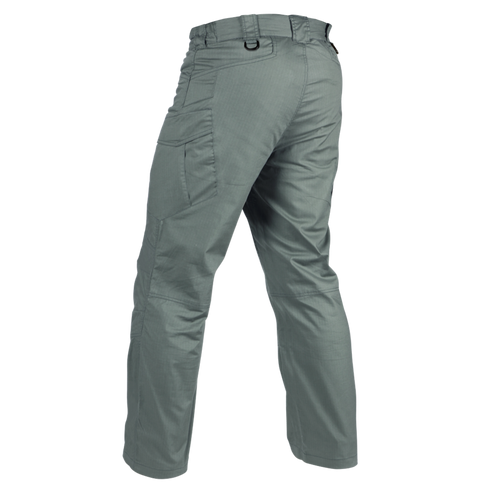 A person is seen from the back wearing Condor Stealth Operator Pants in gray, designed for EDC use with side pockets and reinforced stitching.