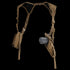 The Condor Vertical Shoulder Holster features padded tan straps, a holster for your handgun on one side, and an accessory pouch on the other.