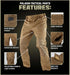 Condor Paladin Tactical Pants in tan feature a rear gadget pocket, 4-way stretch, gusseted crotch, hidden gadget pockets, adjustable hook-and-loop straps, and knee pad pockets.
