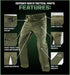 The Condor Odyssey Pants Gen III offer olive green 4-way stretch fabric, gusseted crotch, rear gadget pocket, front coin/gadget pockets, inlaid cargo pockets, and knee pad pockets—ideal for military or law enforcement.