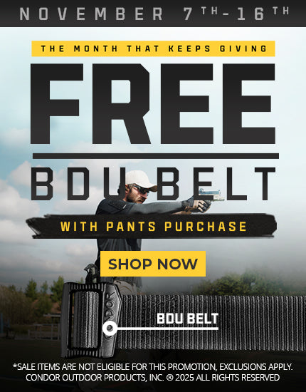 Free BDU Belt with pants purchase