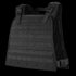 The Condor Compact Plate Carrier is shown facing forward in black, featuring adjustable shoulder straps, front MOLLE webbing, and a side buckle closure—perfect for law enforcement or range days.