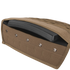 Close-up of a Condor Compact Plate Carrier pocket partially open, revealing a black ballistic armor plate inside—perfect tactical gear for military or law enforcement professionals.