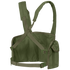 The Condor 7-Pocket Chest Rig in olive green features adjustable shoulder straps, a cross-strap design, side pouches, and secure buckle closures.
