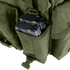 A close-up of two metal ammunition magazines inside the Condor 7-Pocket Chest Rig’s olive green pouch, featuring a plastic buckle and Velcro flap.