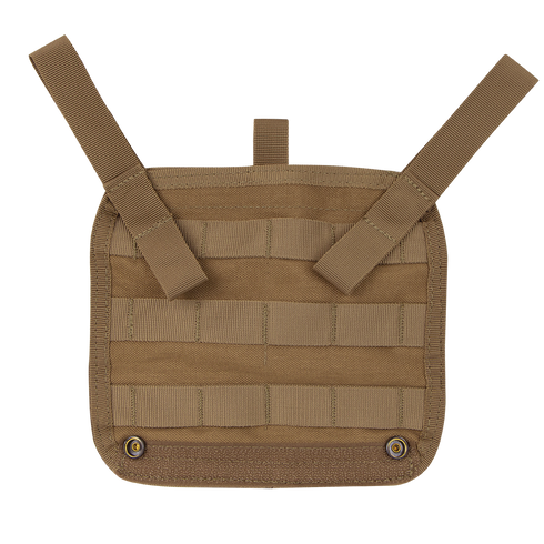 The Condor Modular Chest Set features a tan, MOLLE-compatible pouch panel with horizontal webbing, two adjustable straps, and grommets—perfect for bushcraft or first responders. Shown isolated on a white background.