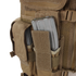 Close-up of two metal rifle magazines in brown Condor Cross Draw Vest pouches with Velcro flaps.