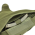 Close-up of the Condor Defender Plate Carrier in olive green, with an armor plate partially visible inside the front compartment.