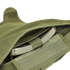 Close-up of the Condor Defender Plate Carrier in olive green, with an armor plate partially visible inside the front compartment.