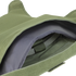 Close-up of an open Condor Defender Plate Carrier in olive green, displaying the interior compartment with a visible armor plate inside.