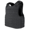 The Condor Defender Plate Carrier features multiple rows of webbing for attachments, adjustable shoulder straps, and a mesh lining for ventilation.