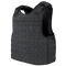 The Condor Defender Plate Carrier features multiple rows of webbing for attachments, adjustable shoulder straps, and a mesh lining for ventilation.