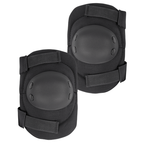 A pair of Condor Elbow Pads featuring hard protective shells and adjustable straps in black.