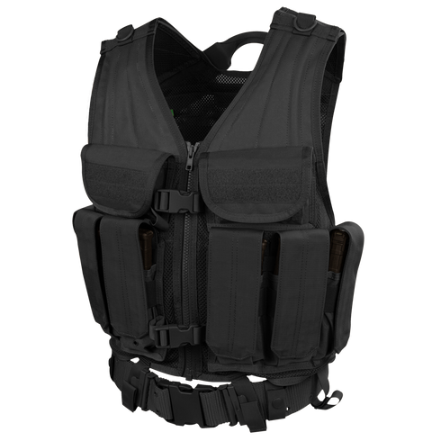 The Condor Elite Tactical Vest features multiple pouches and adjustable straps, designed for carrying gear—perfect for military use or shooting range trips.