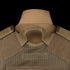 Close-up of the back of the Condor Elite Tactical Vest, featuring mesh fabric, padded shoulder straps, and a reinforced drag handle—ideal for law enforcement or bushcraft use.