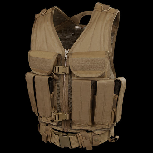 The Condor Elite Tactical Vest features multiple pouches, adjustable straps, mesh panels, and buckle closures—ideal for military use or as a versatile EDC gear-carrying solution.