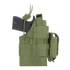 The Condor Ambidextrous Holster - Glock is a green tactical fabric holster with MOLLE webbing and retention straps, designed to securely hold your handgun for military or EDC use.