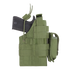 The Condor Ambidextrous Holster - Glock is a green tactical fabric holster with MOLLE webbing and retention straps, designed to securely hold your handgun for military or EDC use.