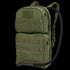 The Condor Hydration Carrier 2 in Olive Drab features two zippered compartments, MOLLE webbing, adjustable shoulder straps, and a black drinking hose.