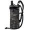 The Condor Hydration Carrier in MultiCam Black features a camouflage pattern, adjustable shoulder straps, and an attached drinking tube for convenient hydration on the go.