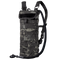 The Condor Hydration Carrier in MultiCam Black features a camouflage pattern, adjustable shoulder straps, and an attached drinking tube for convenient hydration on the go.