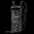 The Condor Hydration Carrier in MultiCam Black features a camouflage pattern, adjustable shoulder straps, and an attached drinking tube for convenient hydration on the go.