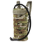 The Condor Hydration Carrier in Scorpion OCP features MOLLE webbing and a drinking tube, making it ideal for tactical or outdoor use.
