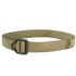 The Condor Instructors Belt is a tan nylon tactical belt featuring a black metal triangular buckle, shown on a plain background.