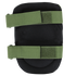 The Condor Knee Pads 1 are black with two green adjustable straps and Velcro fastenings, shown against a plain white background.