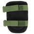 The Condor Knee Pads 1 feature a black design with two green adjustable straps and Velcro fastenings, perfect for EDC or First Responder use.